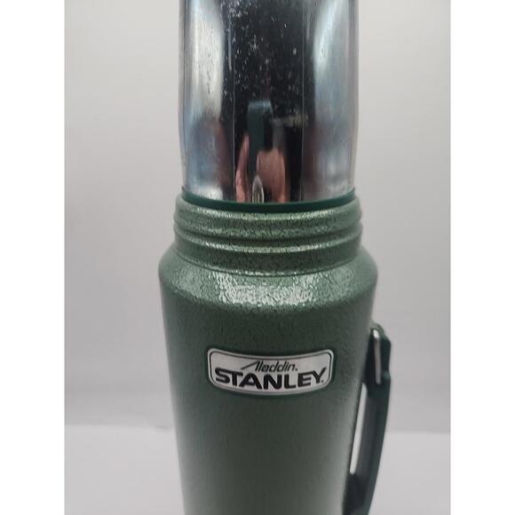 Stanley Aladdin A944DH Stainless Steel Thermos One Quart USA Green Vintage - Picture 4 of 11
